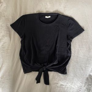 Madewell Knotted Black Shirt